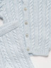 Комплект вязанный 3пр(кофточка,шапочка,штанишки) голубой