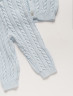 Комплект вязанный 3пр(кофточка,шапочка,штанишки) голубой
