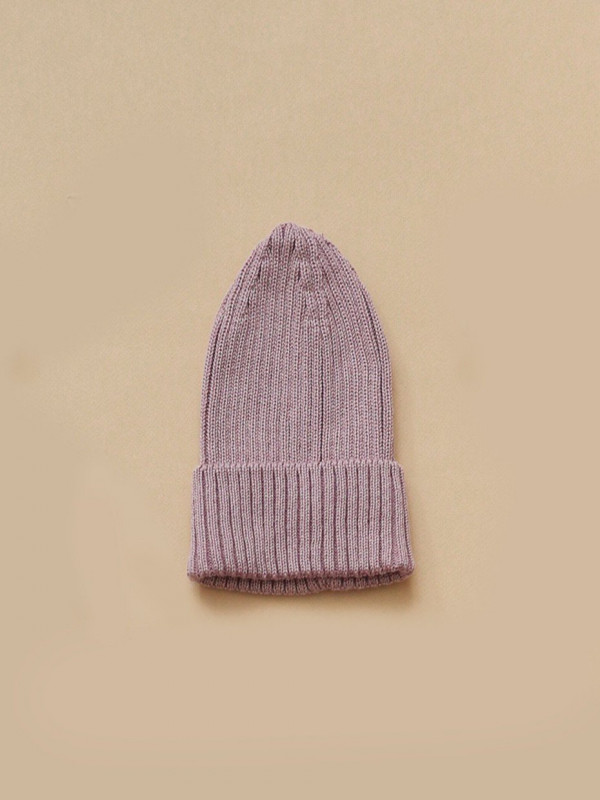 Шапочка вязаная Пудровый 