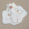 Комплект на выписку 5 предметов "Пушуня", демисезонный, молоко