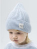 Шапка 1x1 (хлопок) Небесный 