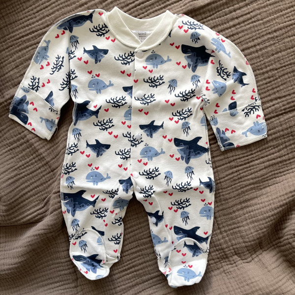 Слип швы наружу на кнопках Морской мир