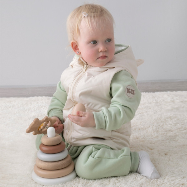 Безрукавка детская утепленная Жилет Орсетто Молоко 