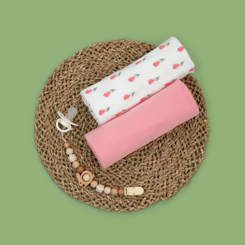 Пеленка 86-90см, "Тюльпанчики" 2шт/уп.