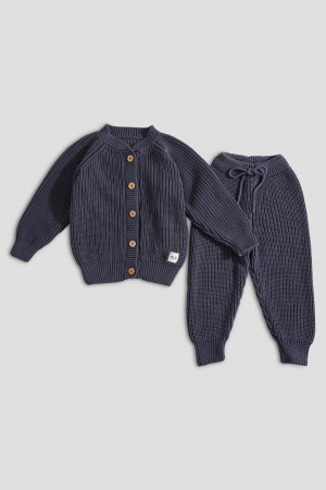 Комплект кардиган и штаны (хлопок) Антрацит Комплект кардиган и штаны (хлопок) Антрацит