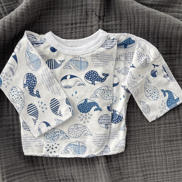 Распашонка Кулирка Киты