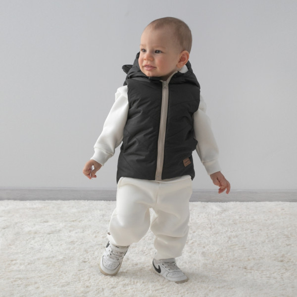Безрукавка детская утепленная Жилет Орсетто Черный