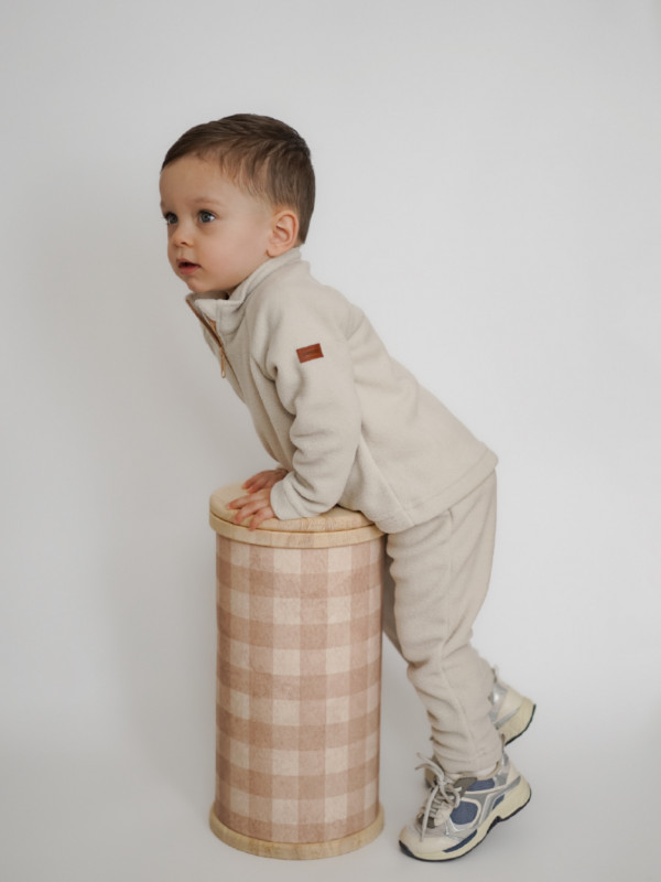 Флисовый костюм (кофта+брюки) Светло-серый 