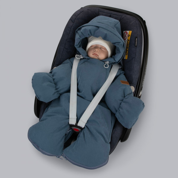 Комбинезон-трансформер "Вельвет", с отворотами, 3 сезона, деним