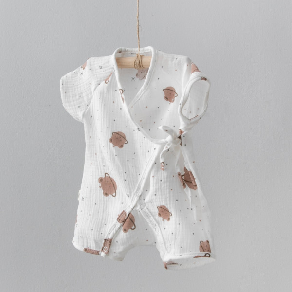 Боди-песочник кимоно "Муслин", медвежонок