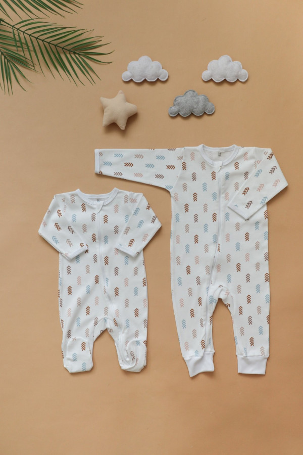 Комбинезон нательный для малыша Веточки цветные 