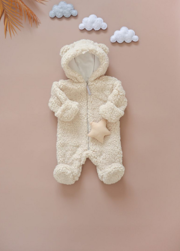 Комбинезон Мишка шерпа Кремовый 
