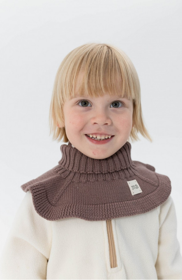 Манишка из меринос-кашемира Кофейный 