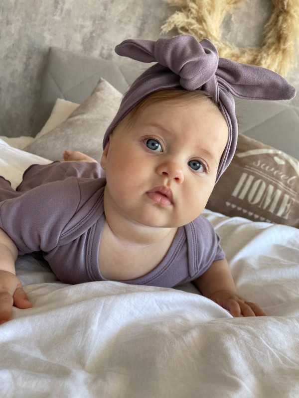 Повязка на головку 0-18 мес Лиловый 