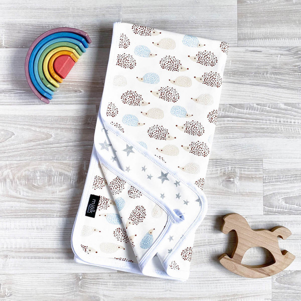 Двусторонний плед Mjölk Ёжики на экрю 120*85 см 