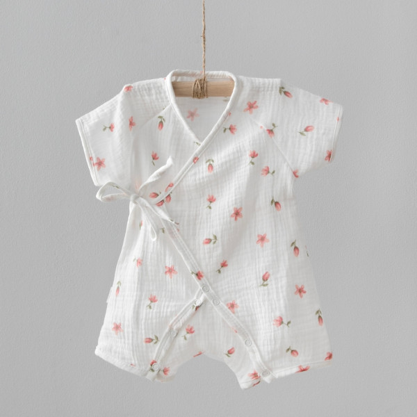 Боди-песочник кимоно "Муслин", тюльпанчики