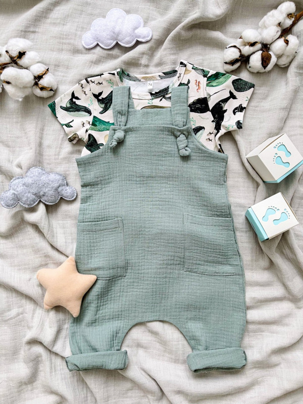 Песочник из муслина Оливковый 