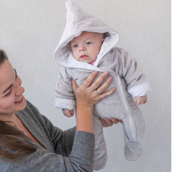 Комбинезон "Пломбир" плюш Серый