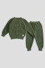  Комплект кардиган и штаны (хлопок) Оливковый 