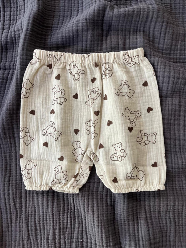 Шорты из муслина жатка Мишки