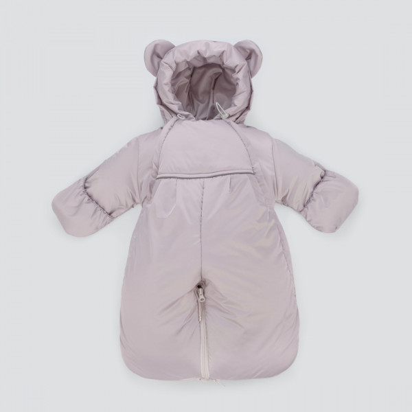 Комбинезон-трансформер "Новый Орсетто", с отворотами, 3 сезона, серо-розовый