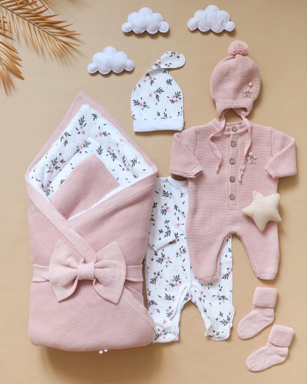 Комплект из 8-и предметов "ALPACA"  Пудровый 