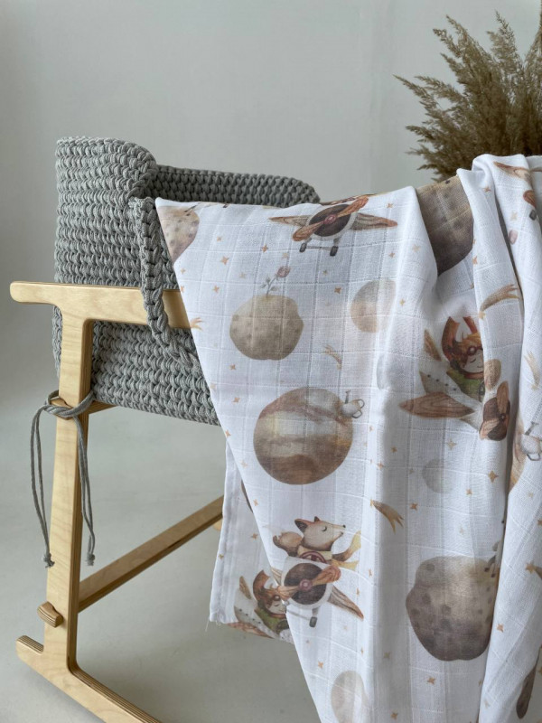 Пеленка Муслин 120х120 Космос