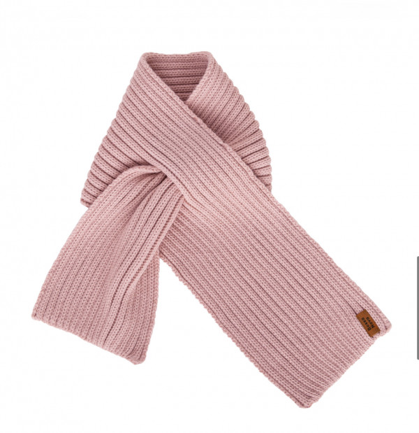 Шарф с прорезью детский Пудровый