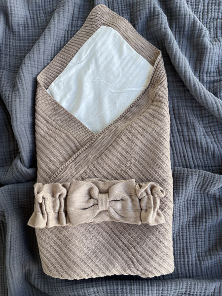 Конверт-одеяло Лапша с бантом Лето Шоколад 