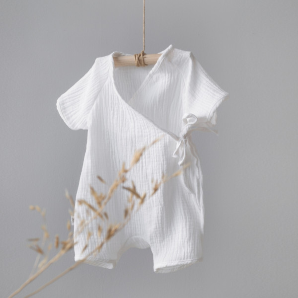 Боди-песочник на завязках "Муслин", молоко