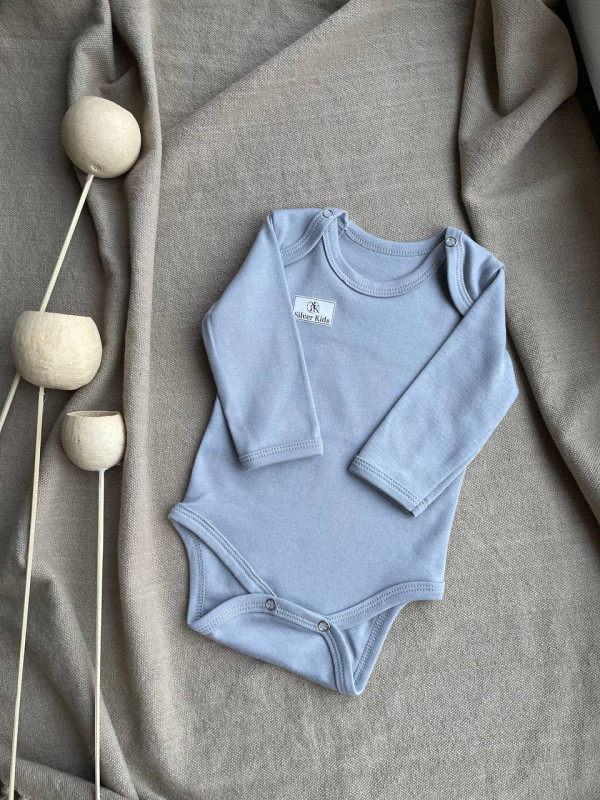 Боди длинный рукав Серый