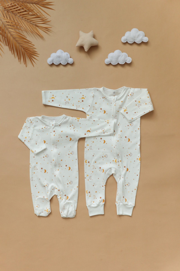 Комбинезон нательный для малыша Бело-желтый