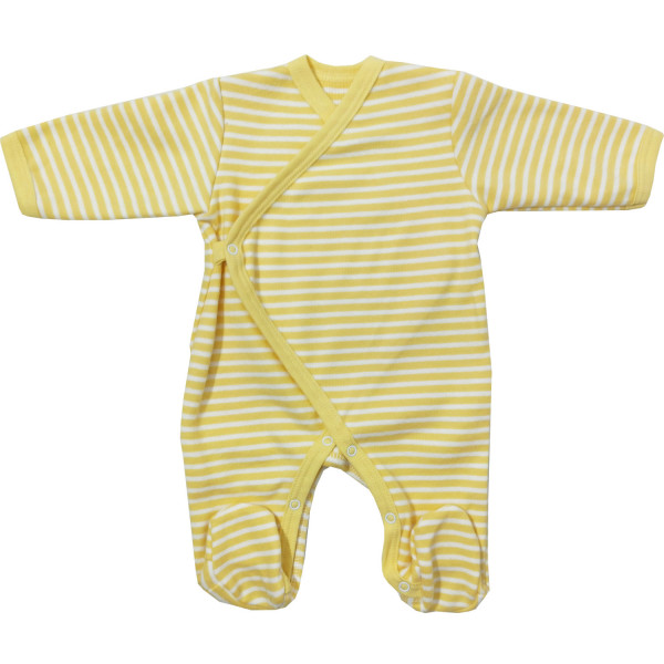 Комбинезон с запахом селаник начес полоска Желтый