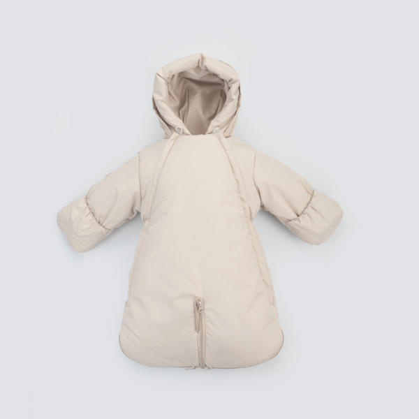   Комбинезон-трансформер "Вельвет" с отворотами 3 сезона Слоновая кость