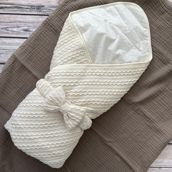 Конверт-одеяло Вязаный Экрю 