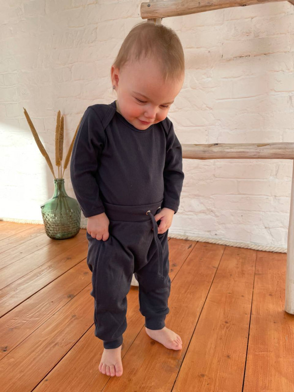 Боди длинный рукав Рибби Мокрый асфальт 