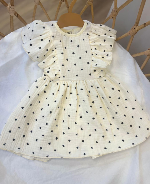 Платье из муслина жатка Звезды