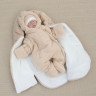 Комплект на выписку 5 предметов "Пушистик Пуговка", демисезонный, светло-бежевый