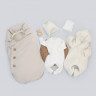 Комплект на выписку 5 предметов "Вельвет", зимний, слоновая кость