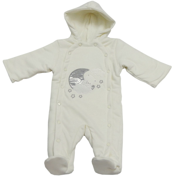 Комбинезон утепленный с капюшоном Мишка на луне Экрю