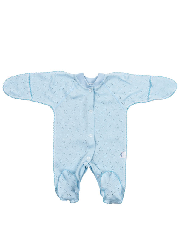 Слип швы наружу на кнопках Ажур Голубой 