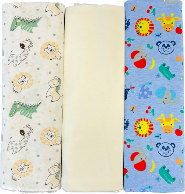 Пеленка кулирка 3 шт 120*90 см Зоопарк/экрю/ веселая вечеринка 