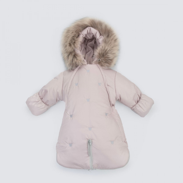   Комбинезон-трансформер "Тэдди", с опушкой, с отворотами, 3 сезона Какао