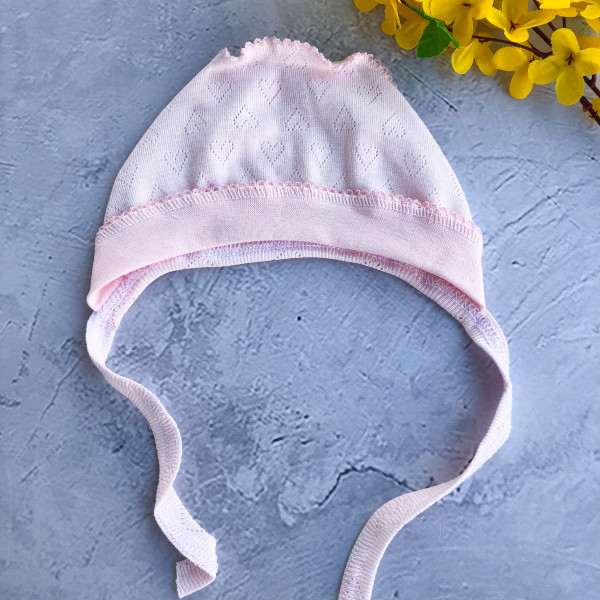 Чепчик Ажур Розовый 