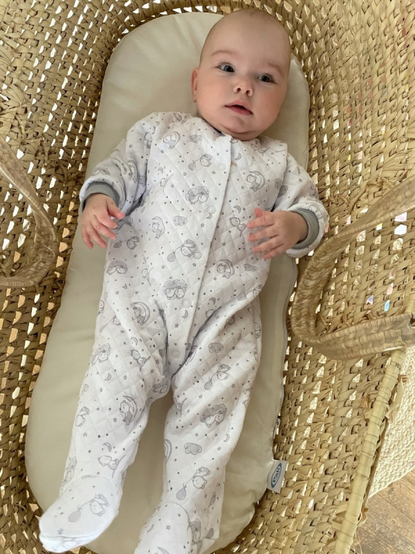 Комбинезон Затейник капитон с мишками Белый