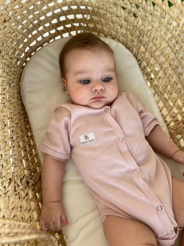 Боди короткий рукав Пыльная роза