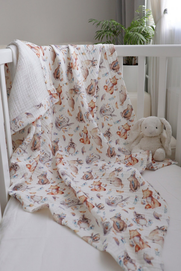 Муслиновый плед-одеяло Лес 