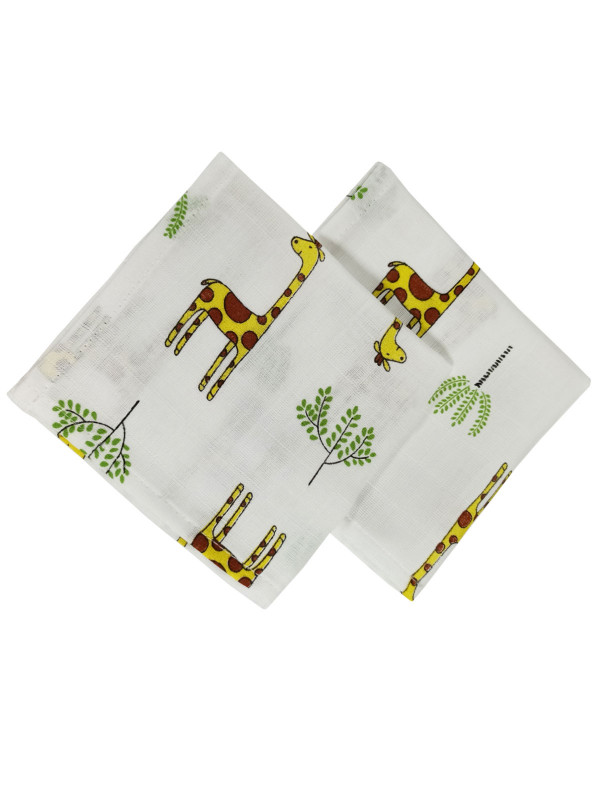 Салфетка муслиновая "Жирафик" 30х30см в уп 2 шт