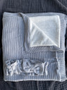 Конверт-одеяло Лапша на шерпе с бантом Серый 
