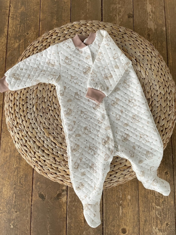 Комбинезон Затейник капитон с мишками Песочный